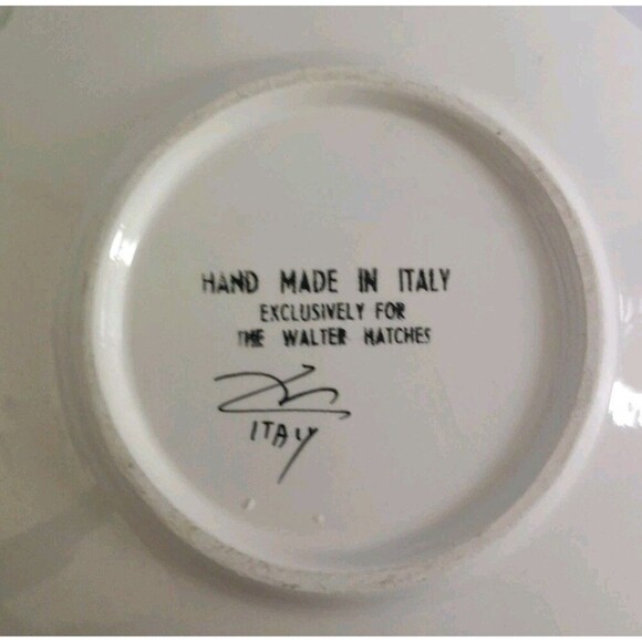 Zaccagnini Italy Pottery Roses Tea Cup & Saucer Set Made For Walter Hatches - Picture 9 of 11